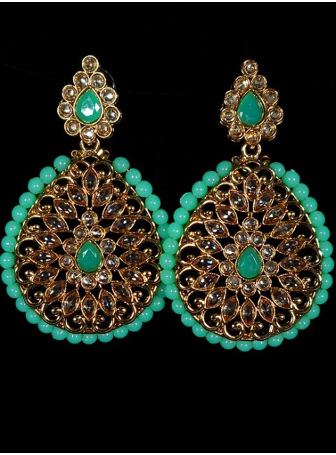 Reverse Ad Earrings With Meenakari Work